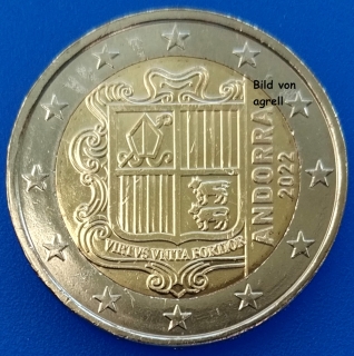 2 Euro Münze Andorra 2022 Stgl.