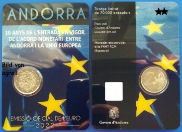 2 Euro Gedenkmünze Andorra 2022