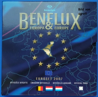 Kursmünzensatz BeNeLux 2007 Stgl.