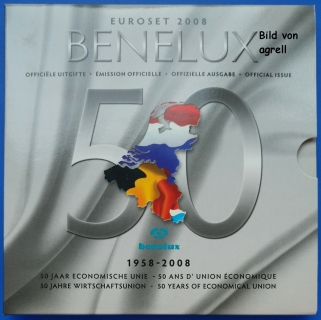 Kursmünzensatz BeNeLux 2008 Stgl.