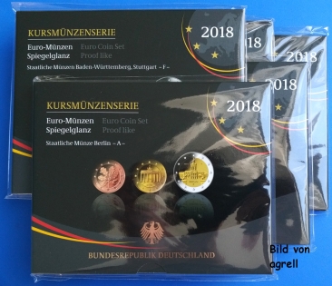 Kursmünzensatz Deutschland 2018 SP