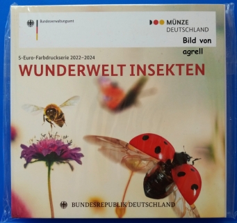 Münz-Sammelbuch für 9 x 5 Euro Münzen Deutschland (Wunderwelt Insekten)