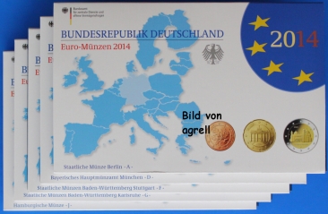 Kursmünzensatz Deutschland 2014 SP