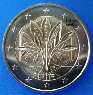 2 Euro Münze Frankreich 2022 unzirkuliert