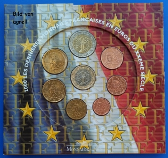 Kursmünzensatz Frankreich 2000 Stgl.