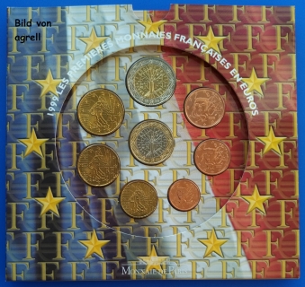 Kursmünzensatz Frankreich 1999 Stgl.