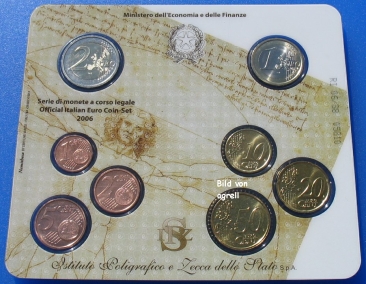 Kursmünzensatz Italien 2006 Stgl.