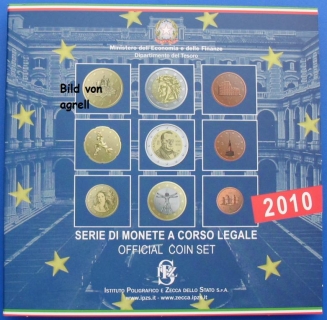 Kursmünzensatz Italien 2010 Stgl.