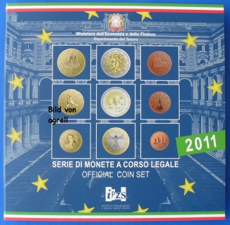 Kursmünzensatz Italien 2011 Stgl.