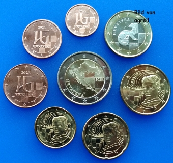 Kursmünzensatz Kroatien 2023 Stgl.
