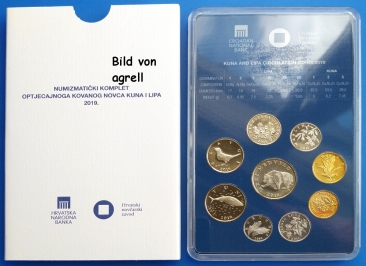 Kursmünzensatz Kroatien 2019 PP