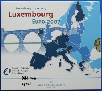 Kursmünzensatz Luxemburg 2007 Stgl.