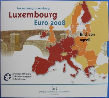 Kursmünzensatz Luxemburg 2008 Stgl.