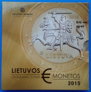 Kursmünzensatz Litauen 2015 Stgl.