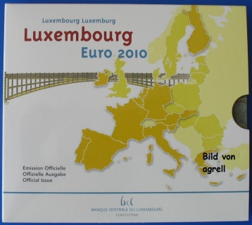 Kursmünzensatz Luxemburg 2010 Stgl.