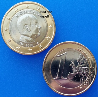 1 Euro coin Monaco 2016 BU