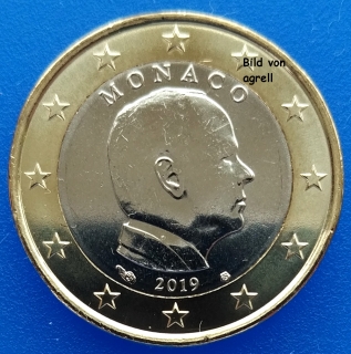 1 Euro coin Monaco 2019 BU