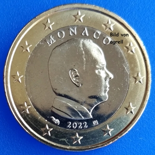 1 Euro Münze Monaco 2022 unzirkuliert