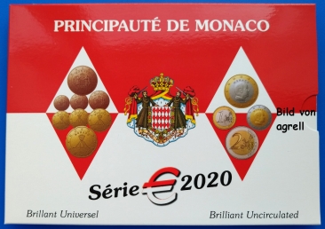Kursmünzensatz Monaco 2020 Stgl.