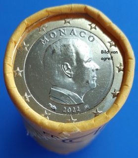 1 Euro Münzrolle Monaco 2022