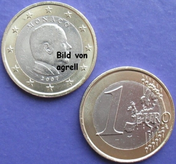 1 Euro coin Monaco 2007 BU -  without Pessac