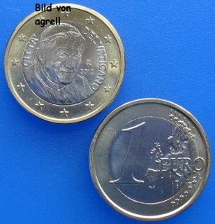 1 Euro coin Vatican 2012 uncirculated