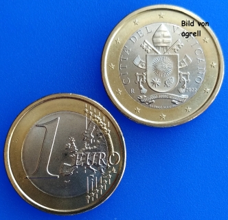 1 Euro coin Vatican 2022 uncirculated