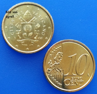 10 Cent Münze Vatikan 2023 unzirkuliert