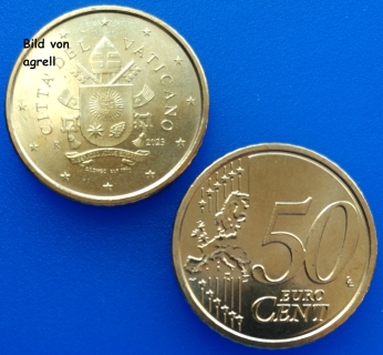 50 Cent Münze Vatikan 2023 unzirkuliert
