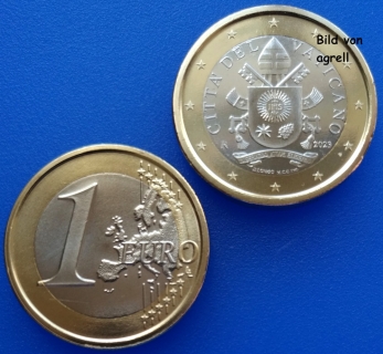1 Euro Münze Vatikan 2023 unzirkuliert