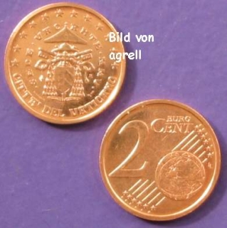 2 Cent coin Vatican 2005 Sede Vacante uncirculated