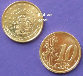 10 Cent coin Vatican 2005 Sede Vacante uncirculated