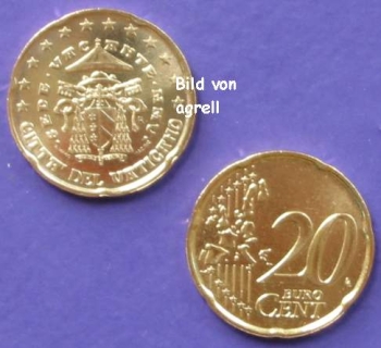 20 Cent coin Vatican 2005 Sede Vacante uncirculated