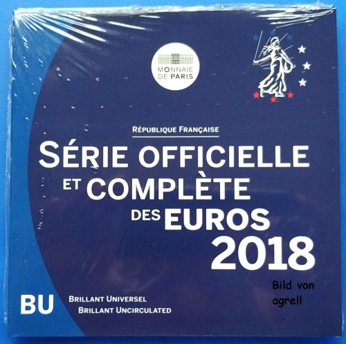 Kursmünzensatz Frankreich 2018 Stgl.