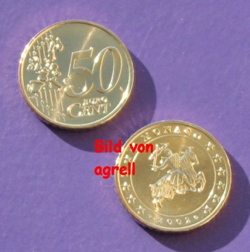 50 Cent coin Monaco 2002 BU
