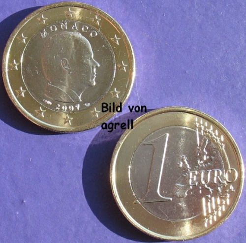 1 Euro Münze Monaco 2007 Stempelglanz (Stgl.) - Euromuenzen-AGrell.eu